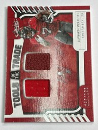 87/199!! 2022 PANINI ABSOLUTE TTD-34 LEONARD FOURNETTE TOOLS OF THE TRADE GAME JERSEY & FOOTBALL DUAL PATCH