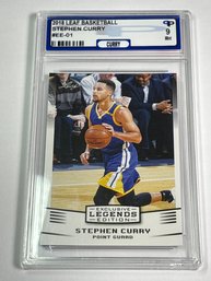2018 LEAF EXCLUSIVE LEGENDS EDITION #EE-01 STEPHEN CURRY GRADED PPG MINT 9
