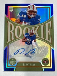 RARE 33/35!! 2022 PANINI LEGACY DRAFT ROOKIE #170 DANNY GRAY AUTOGRAPHED ROOKIE CARD