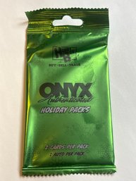 RARE AUTHENTICATED ONYX HOBBY BOX HOLIDAY PACKS W GUARANTEED AUTO