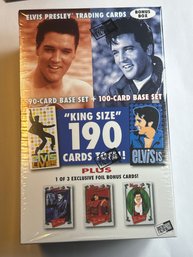 ELVIS PRESLEY FACTORY SEALED BONUS BOX W/ 90 CARD SET  ADDITIONAL 100 CARD SET & EXCLUSIVE FOIL BONUS CARD