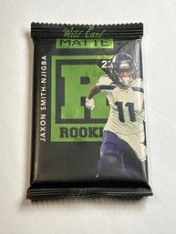 FACTORY SEALED GUARANTEED LOW NUMBERED 2023 WILD CARD MATTE JAXON SMITH NJIGBA ROOKIE CARD PACK