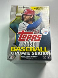 FACTORY SEALED TARGET EXCLUSIVE  2020 BASEBALL UPDATE SERIES BOX INCLUDING (7)14 CARD PACKS & PLAYER COIN CARD