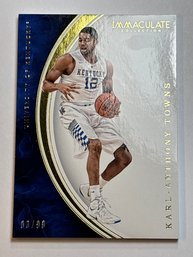 3/99!! 2016 PANINI IMMACULATE COLLECTION COLLEGIATE #26 KARL-ANTHONY TOWNS GOLD SP