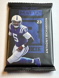 1/1??  2023 WILD CARD MATTE ANTHONY RICHARDSON GUARANTEED/200 OR LESS AR ROOKIE CARD