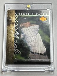 TIGER WOODS ROOKIE CARD - 2001 UPPER DECK TIGERS TALES TT17 TIGER WOODS ROOKIE CARD