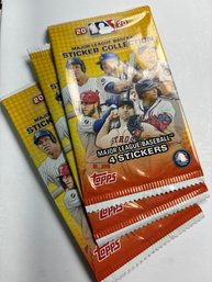 2020 TOPPS MLB STICKER COLLECTION 3 PACK LOT
