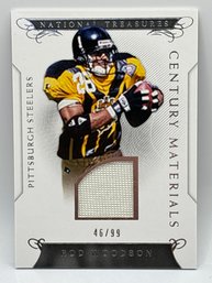 46/99!! 2016 PANINI NATIONAL TREASURES CENTURY MATERIALS #82 ROD WOODSON AUTHENTIC GAME-WORN PATCH