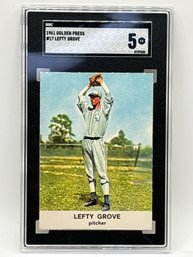 AUTHENTIC 1961 GOLDEN PRESS #17 LEFTY GROVE GRADED SGC EX 5