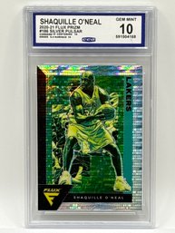 2020-21 PANINI FLUX PRIZM #186 SHAQUILLE ONEAL SP SILVER PULSAR PRIZM GRADED CCG GEM MINT 10