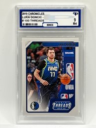 2019 PANINI CHRONICLE THREADS #100 LUKA DONCIC GRADED PPG MINT 9
