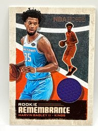 2019-20 PANINI HOOPS MARVIN BAGLEY ROOKIE REMEMBRANCE AUTHENTIC PLAYER-WORN MEM PATCH