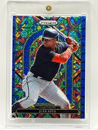 107/199!! 2022 PANINI PRIZM SG-2 JUAN SOTO SP BLUE STAINED GLASS INSERT
