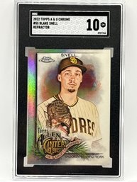 2022 TOPPS ALLEN & GINTER CHROME #55 BLAKE SNELL REFRACTOR  GRADED SGC GEM MINT 10