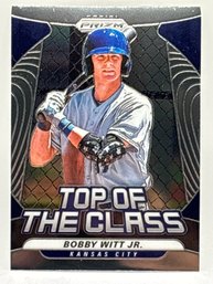 2020 PANINI PRIZM #TOC-2 BOBBY WITT JR TOP OF THE CLASS SILVER PRIZM ROOKIE CARD