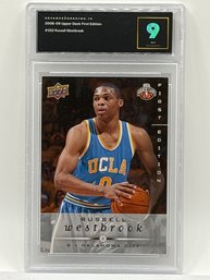 2008-09 UPPER DECK FIRST EDITION #262 RUSSELL WESTBROOK ROOKIE CARD GRADED ADVANCED MINT 9