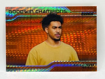 439/499!! 2023 UPPER DECK GOODWIN CHAMPIONS P64 BRYCE YOUNG SP ORANGE PRISM ROOKIE CARD