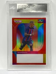AUTHENTIC 1/1!!  2022 LEAF VIVID IMAGERY RAPHINHA PRE-PRODUCTION PRISMATIC RED 1/1