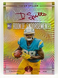65/99!! 2022 PANINI ILLUSIONS RE-IS ISAIAH SPILLER ROOKIE ENDORSEMENTS AUTOGRAPHED ROOKIE CARD