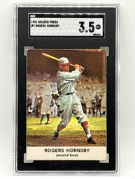 AUTHENTIC 1961 GOLDEN PRESS #7 ROGERS HORNSBY HOF GRADED SGC VERY GOOD 3.5