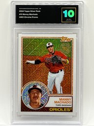 2018 TOPPS SILVER PACK # 9 MANNY MACHADO 1983 CHROME PROMO GRADED ADVANCED GEM MINT 10