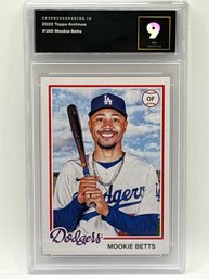 2022 TOPPS ARCHIVES #166 MOOLIE BETTS GRADED ADVANCED MINT 9