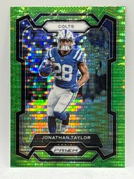 2023 PANINI PRIZM #127 JONATHAN TAYLOR NEON GREEN PULAR PRIZM SP