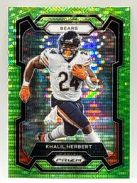 2023 PANINI PRIZM #51 KHALIL HERBERT NEON GREEN PULSAR PRIZM SP