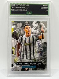 2021 TOPPS NOW UCL # NNO CRISTIANO RONALDO 768 CAREER GOALS PROFESSIONALLY GRADED EJE GRADING GEM MINT 10