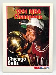 1991 NBA HOOPS # 543 MICHAEL JORDAN CHICAGO BULLS 1991 NBA CHAMPIONSHIPS