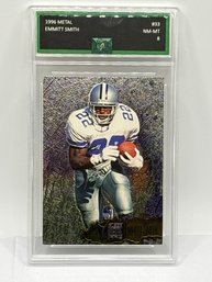 1996 FLEER METAL #33 EMMITT SMITH GRADED EJE NM-MT 8