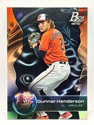 2023 BOWMAN PLATINUM #79 GUNNAR HENDERSON ROOKIE CARD