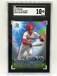 2023 BOWMAN CHROME #SOS-7 ELLY DE LA CRUZ SIGHTS ON SEPTEMBER ROOKIE CARD GRADED SGC GEM MINT 10