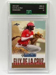 1/884!! 2023 LEAF REIMAGINED RIB-33 ELLY DE LA CRUZ SP PROFESSIONALLY GRADED EJE GRADING GEM MINT 10