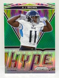 2020 PANINI PRIZM #4 AJ BROWN SILVER PRIZM HOLO HYPE INSERT