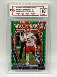 2021 PANINI MOSAIC FOOTBALL #WW-2 PATRICK MAHOMES GREEN WILL TO WIN PRIZM SP GRADED MINT 10