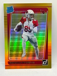 2021 PANINI DONRUSS #270 RONDALE MOORE GOLD PRESS PROOF RATED ROOKIE CARD