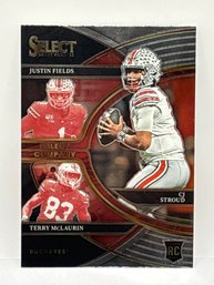 2023 PANINI SELECT DRAFT PICKS SC-OH CJ STROUD SELECT COMPANY ROOKIE CARD W JUSTIN FIELDS & TERRY MCLAURIN