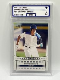 2018 LEAF DRAFT ST-01 SHOHEI OHTANI SP DRAFT STARS RC GRADED PPG MINT 9