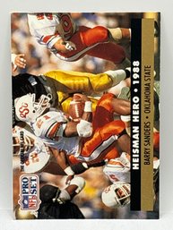 1991 PRO SET #39 BARRY SANDERS HEISMAN HERO