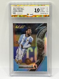 2023 FANS MALL #60 LIONEL MESSI GOLD GOAT GRADED JBH PRISTINE 10