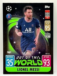 LIONEL MESSI TOPPS ATTAX OUT OF THIS WORLD PARIS SAINT GERMAIN