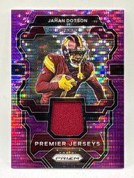 2023 PANINI PRIZM PJ-JD JOHAN DOTSON PURPLE PULSAR PRIZM PREMIER JERSEYS AUTHENTIC MEM PATCH