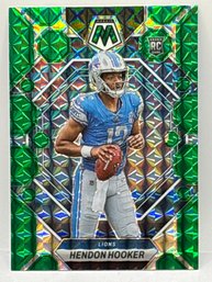 2023 PANINI MOSAIC #332 HENDON HOOKER GREEN ROOKIE CARD PRIZM