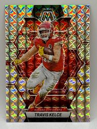 2023 PANINI MOSAIC #113 TRAVIS KELCE SILVER PRIZM