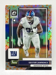 2022 PANINI DONRUSS OPTIC #147 DEXTER LAWRENCE SP SILVER PRIZM HOLO FLAMES