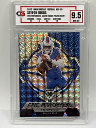 2023 PANINI MOSAIC EP-SD STEFON DIGGS EPIC PERFORMERS SILVER PRIZM INSERT CGGRADED NM-MT 9.5