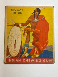 AUTHENTIC VINTAGE 1933 GOUDEY INDIAN GUM #20 WARRIOR OF THE KIOWAY TRIBE