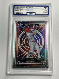 2022 PANINI DONRUSS MTH-6 MIKE TROUT MYTHICAL INSERT GRADED PPG GEM MINT 10