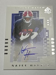 211/299!  2021 UPPER DECK SP AUTHENTIC FUTURE WATCH NAJEE HARRIS AUTOGRAPHED OOT-NH SP